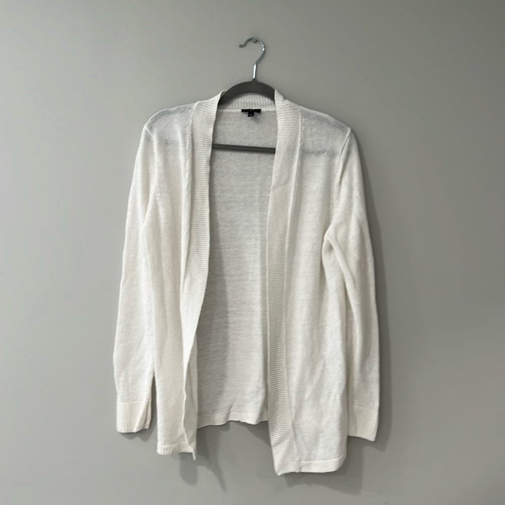 Talbots Linen Open Cardigan Sweater L P